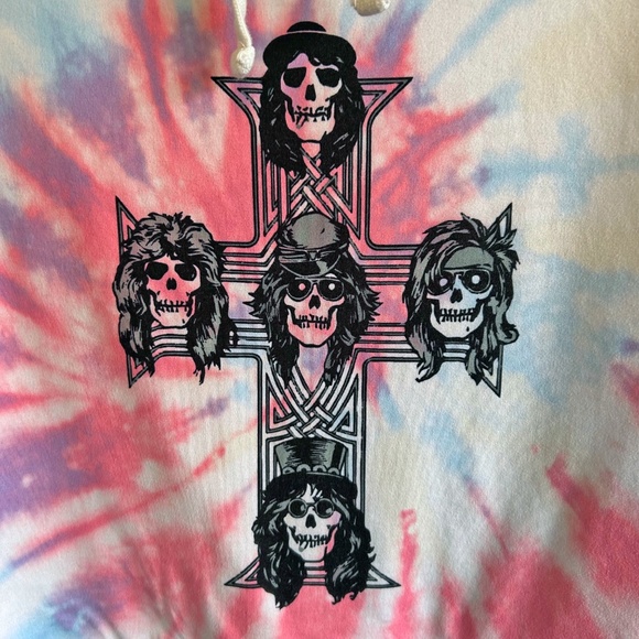 Guns N' Roses tie-dye pullover Hoodie Size M - Picture 3 of 10